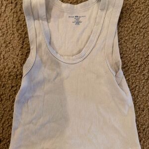 Brandy Melville White Ribbed Tank Top